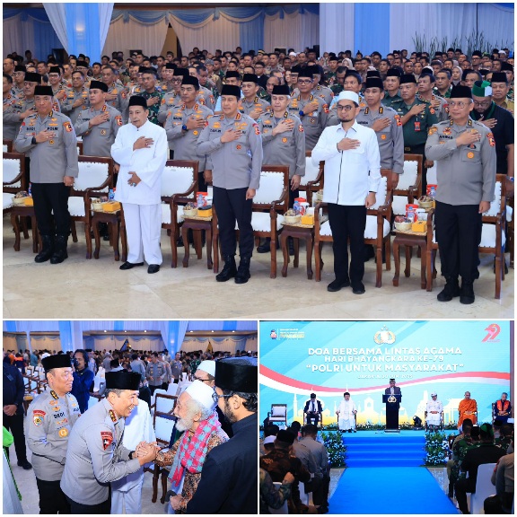Doa Lintas Agama Warnai Hari Bhayangkara ke-79