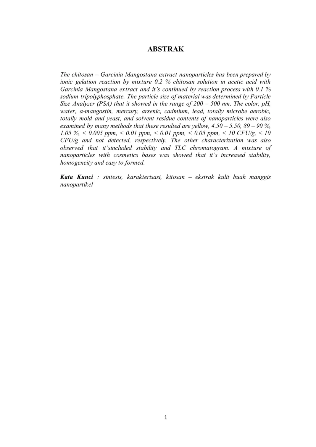 Pemanfaatan Ekstrak Kulit Buah Manggis pada Sintesis Nanopartikel Perak buat Obat Antibakteri