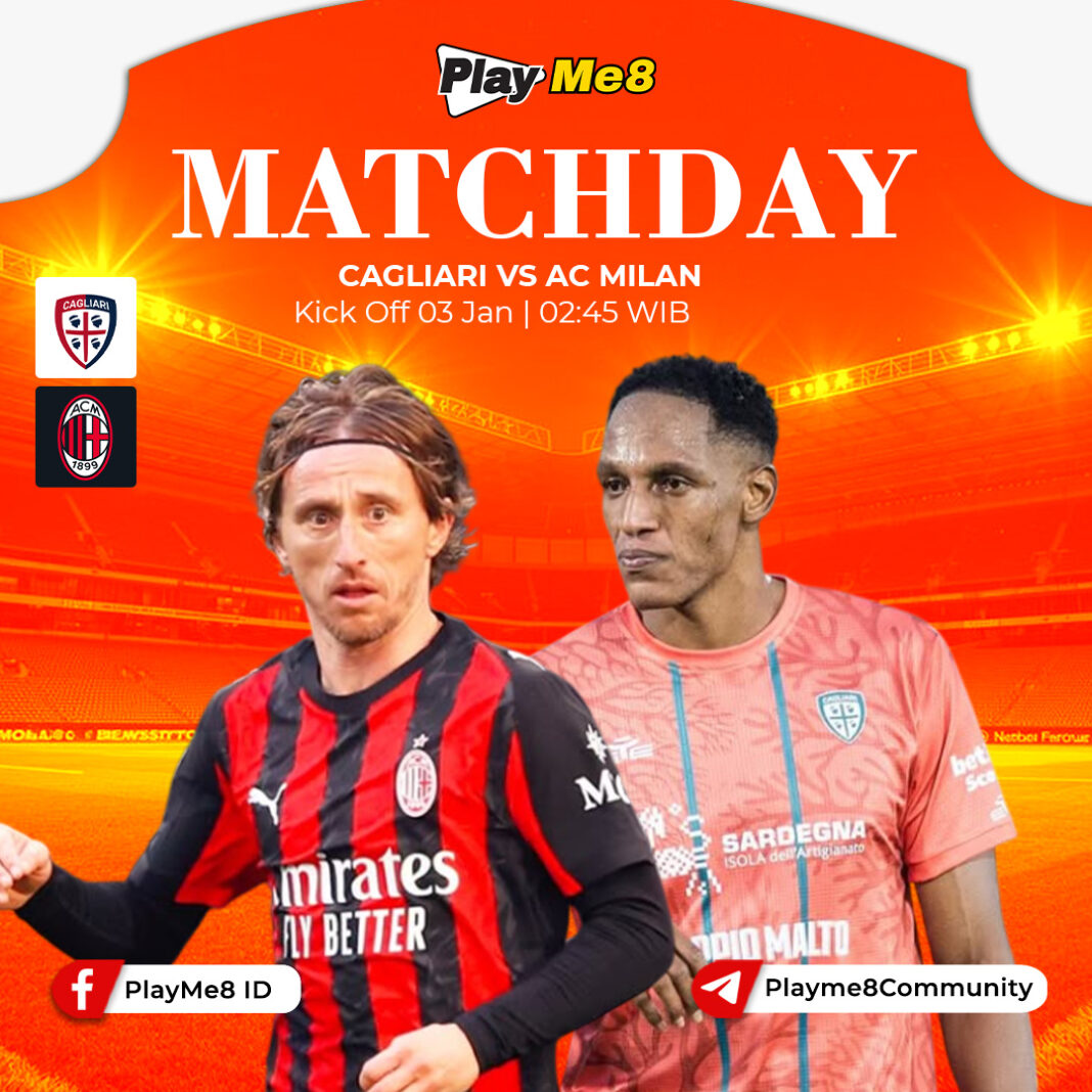 Link Live Streaming Cagliari vs AC Milan Dini Hari Nanti, Kick-Off Jam 02.45 WIB